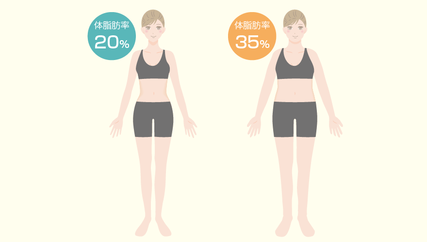 体脂肪率による見た目の違い